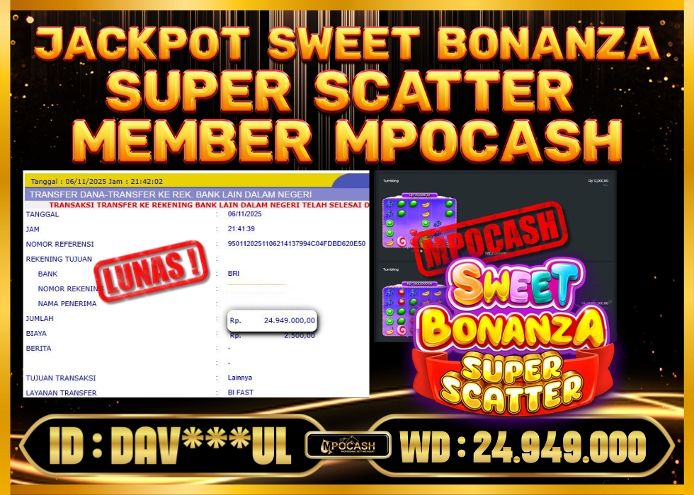 MPOCASH JACKPOT SWEET BONANZA SUPER SCATTER
